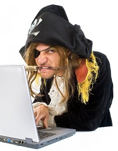 Pirate at laptop